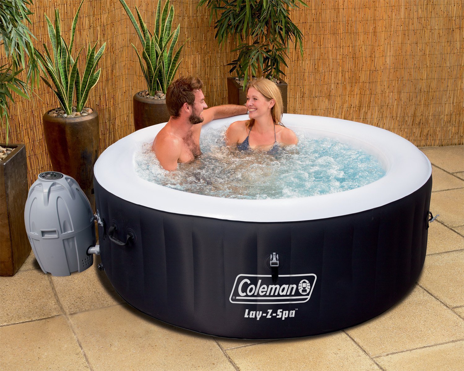 Coleman Saluspa 4 Person Portable Inflatable Outdoor Spa Hot Tub Hot Tub Digest