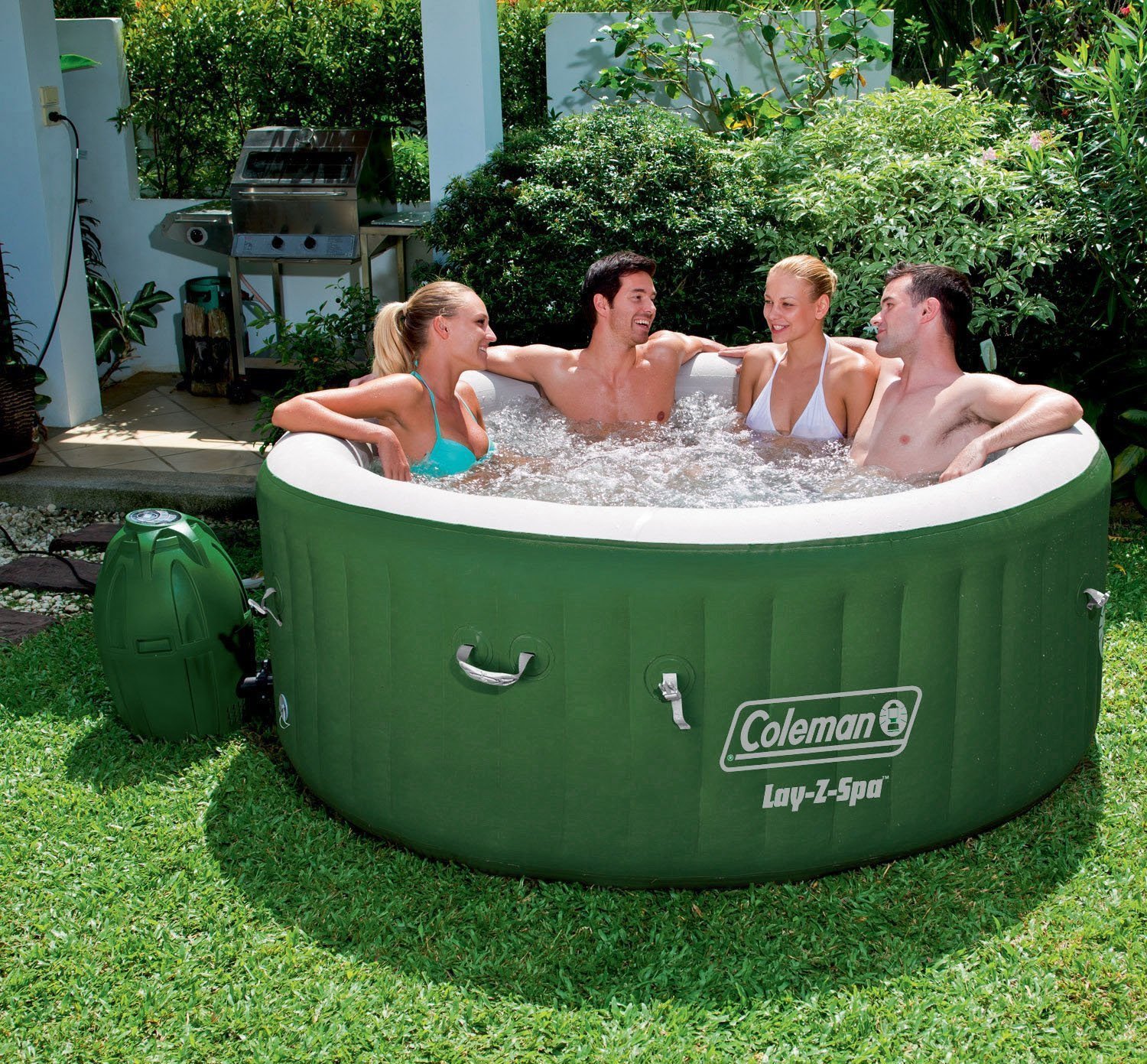 Coleman Lay Z Spa Inflatable 4 Person Hot Tub 