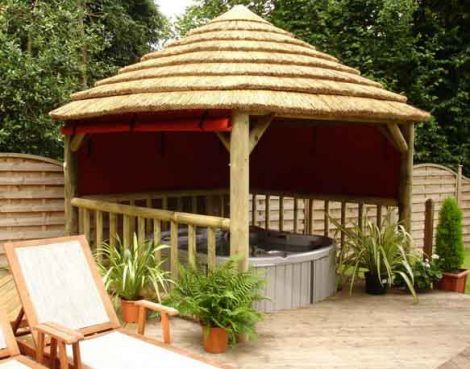 Hut Shaped Wooden Enclosure 